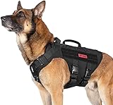OneTigris No-Pull Hundegeschirr, AIRE MESH Einstellbar Sicherheitsgeschirr Ultra Atmungsaktiv für Große/Mittlere Hunde Brustgeschirr Hundeharness mit 2 Griffe Hundeweste