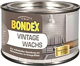 Bondex Vintage Wachs Metallic Gold 0,25 L für 6 m² | Kreative Innengestaltung | Antik-/ Shabby-chic-Effekt | Pflegt und schützt | Seidenglänzend | Möbelwachs | Holzwachs