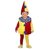 Widmann - Kinderkostüm Clown, Kostüm, Kopfbedeckung, Karneval, Mottoparty