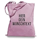 Ma2ca Stoffbeutel Jutebeutel mit Wunschtext/Selber gestalten mit dem Amazon T-Shirt Designer/Beutel Druck/Designertool Tragetasche/Bag/Jutebeutel WM1-classic_pink