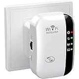 WiFi Extender Booster, WiFi Repeater WLAN Verstärker WiFi Extender bis zu 5000sq.ft Mit Repeater/AP Modus, Long Range Amplifier mit Ethernet Port zu Allen WLAN Geräten, 1-Key Setup,