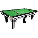 Buckshot Snookertisch 9ft - 270x147cm Cambridge Billardtisch Schwarz/Weiß - Grünes Tuch 9 fuß - 36 mm Schieferplatte - 520KG
