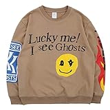 Lucky me I See Ghosts Sweatshirt,Khaki,L