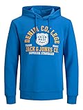 JACK & JONES Herren JJELOGO Sweat Hood 2 COL 22/23 NOOS Kapuzenpullover, French Blue, M