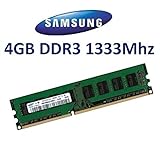Samsung Original 4 GB 240 pin DDR3-1333 (1333Mhz, PC3-10600, CL9) Nicht-ECC, unbuffered (M378B5273BH1-CH9) für DDR3 + i3 + i5 + i7 Mainboards