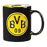 Borussia Dortmund BVB-Tasse mit Innendekor, Schwarz, Einheitsgröße (1er Pack) 0,3l