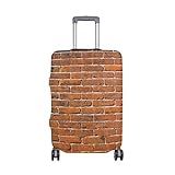 FANTAZIO Koffer-Schutzhülle mit rotem Ziegelstein-Mauer