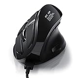 CSL - optische vertikale Maus mit OLED Display - programmierbare Tasten - Office Mouse – mit Kabel - kabelgebunden - gegen Mausarm - mit Kailh Switche - Vertikalmaus ergonomisches Design