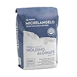 Michelangelo Moulding Alginate Slow Setting. Farbliche Alginat für hohe Präzision, perfekt für Hand- oder Körperabdrücke Made in Italy (1 PACK 450 G.)