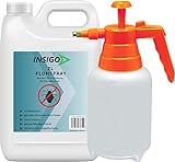 INSIGO 2L+2L Sprüher Anti-Flohspray, hochwirksames Floh Mittel auf Wasserbasis, hinterlässt keine Flecken, geruchlos, brennt nicht, ätzt nicht und ohne Treibgase, mit Schnell- und Langzeitwirkung