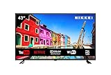 NIKKEI NF4321SMART LED Fernseher 43 Zoll (109 cm), Full HD Smart TV, WiFi, 3X HDMI, 1x USB, Netflix, YouTube, Triple Tuner, Television