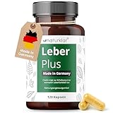 Naturklar® Leber Plus hochdosiert - Mariendistel Kapseln mit Artischocke, Löwenzahn, Curcuma & Cholin - 120 Kapseln - Vegan - Milk thistle