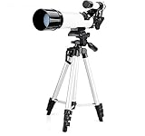 ZBBADGHB Teleskop Teleskop Fernrohr für Erwachsene, 60 mm Blendenöffnung Teleskop für Kinder Anfänger, vollständige Mehrschichtoptik, Astronomie-Refraktor mit S