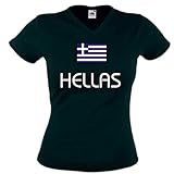 Fruit of the Loom Hellas/Griechenland Damen T-Shirt WM 2014 Trikot|s-XXL