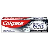 Colgate Zahnpasta Sensation White 75ml - mit Aktivkohle, weißere Zähne in 10 Tagen