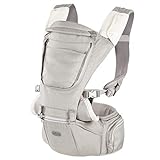 Chicco Hip Seat Ergonomische Babytrage für 0 Monate bis 15 kg, Multifunktionale 3 in 1 Trage und Hüftsitz, mit Gepolsterten Schulterriemen und Kapuze, 8 Positionen