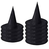 Feelava 10er Pack Hexenhut Schwarz Halloween Party Hüte Kostüm Zubehör Kostü