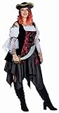 Rubies 13466 - Piratin Full Cut, Plus Size Damen Kostüm Gr. 42 - 58 - Kleid (48)