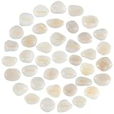 Fabbay Gravierte inspirierende Steine, Ermutigung, Motivationssteine mit Worten, Garten, positives Geschenk für Weihnachten, Thanksgiving (Weiß, 40 Stück)