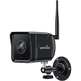 Wansview Überwachungkamera Aussen ,1080P WLAN IP Kamera Outdoor , 2,4GHz WiFi mit Datenschutzbereich ,Bewegungserkennung , Zwei-Wege-Audio,SD Kartenslot, ONVIF/RTSP, Fernzugriff W6 (Schwarz)