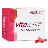 Vitasprint B12 Kapseln – Arzneimittel mit hochdosiertem Vitamin B12 und Eiweißbausteinen für geistige und körperliche Energie – 1 x 100 Kapseln