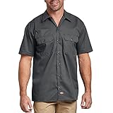 Dickies Herren Freizeithemd Work Shirt Short Sleeved, Charcoal Grey, X-Large (Herstellergröße: XL)