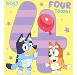 Danilo Promotions Bluey Geburtstagskarte zum 4. Geburtstag, offizielles Produkt,