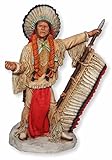 Castagna Indianerfigur Quanah Parker Häuptling H 18 cm stehend mit Lanze Native American