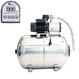 Hochwertiges Edelstahl Hauswasserwerk Hauswasserautomat 100L - 6,7bar - 5100L/h - elektronischer Druckschalter