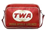 Logoshirt Tasche TWA - Trans World Airlines - Umhängetasche - Schultertasche - Sporttasche - rot - Kunstleder - Lizenziertes Originaldesign