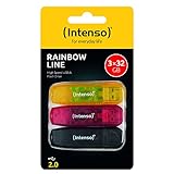 Intenso Rainbow Line 3x32 GB USB-Stick USB 2.0, gelb, rot und schw