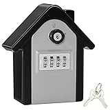 TEUEN Schlüsseltresor mit Zahlencode Aussen, Passwort Wiederherstellen - Wandmontage Große Kapazität Schlüsselkasten | Schlüsselsafe | Schlüsselversteck | Schlüsselbox mit Code für Draußen (Silber)