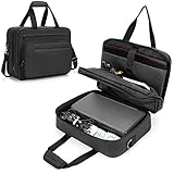 SAMDEW Doppellagige Aufbewahrungs Tasche für Tragbare Mobile Drucker, Kompatibel mit HP Tango/Tango X, HP Officejet 250/200, Drucker Trage Tasche mit Laptop Schicht(bis zu 15,6'), Nur T