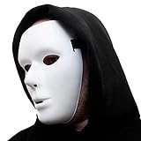 Phantommaske Weiße neutrale Maske maskuline anonyme Venezianische Männer Faschingsmaske Phantom der Oper