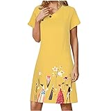 YXIU Damen T-Shirt Kurzärmliges Kleid Mit Blumendruck und V-Ausschnitt Mit Cartoon-Print Top T-Shirt Shirt Sommer Kurzarm Teenager Mädchen Crop Shirt Tops