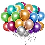 QMEEFB Luftballons Helium Ballons Luftballons Geburtstag Luftballons Hochzeit Hochzeitsballons für Geburtstag Hochzeit Babyparty Valentinstag Silvester Deko 50 Stück