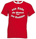 world-of-shirt / Berlin Herren Retro alte Försterei Stadion Rot XL