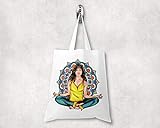 Handgemachte Yoga Tasche, Perfektes Geschenk für Meditation Fans Lässige Umhängetasche, Unisex-Tragtasche, Strapazierfähiges Design, 38 ×42 cm