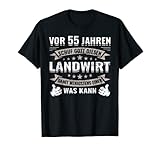 Herren 55 Geburtstag Landwirtschaft Traktor Treckerfahrer Bauernhof T-Shirt
