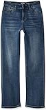 Amazon Essentials Jungen Stretch-Jeans mit geradem Schnitt, Helle Waschung, 10 Husky