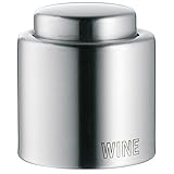 WMF Clever&More Weinverschluss mit Aufschrift, Wein- Flaschenverschluss Ø 2,4 cm, Cromargan Edelstahl mattiert