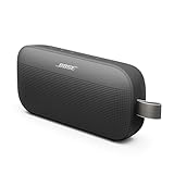 Bose SoundLink Flex Tragbarer Bluetooth-Lautsprecher (2. Gen.), Tragbarer Außen-Lautsprecher mit naturgetreuem Klang, bis zu 12 Stunden Akkulaufzeit, staubdicht und wasserdicht, Schw