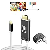 JINGDU 4K@60Hz USB-C-auf-HDMI-Kabel kompatibel mit Nintendo Switch NS/OLED/Steam Deck/ROG Ally, 2 m, tragbares Switch-Dock ersetzt Original-Dock für TV-Bildschirmspiegelung, Schw