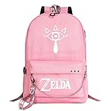 WANHONGYUE The Legend of Zelda Student Backpack Büchertasche Mädchen Schultasche 15,6-Zoll-Laptop-Rucksack für Anime-Liebhaber Pink / 3
