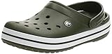 Crocs Unisex Crocband Clogs, Army Green White, 37/38 EU