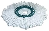 Leifheit Ersatzkopf Disc Mop 2er-Set mit saugfähiger Microfaser, Wischmopp mit hoher Wasser- und Schmutzaufnahme, spielend leicht wechselbarer Ersatzmop