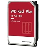 WD Red Plus interne Festplatte NAS 4 TB (3,5'', Datenübertragung bis 175 MB/s, Workload 180 TB/Jahr, 5.400 U/min, 128 MB Cache, 8 Bays) Rot