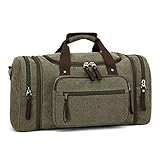 Tragbare Reisetasche aus Canvas mit großem Fassungsvermögen Herren Messenger Seesack Kurzstrecken-Business-Reisetasche Damen-Gepäcktasche Fitnesstasche-grün_Big