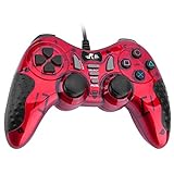 Rii PC Controller USB Gamepad Gaming Controller with Kabel für PS3, Switch, Windows 10/8/7, PC, Laptop, TV Box, Android（Rot）