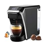 Redkey Kapselkaffeemaschine, multifunktionale Einzeldosis-Kaffeemaschine für Nespresso- und Dolce Gusto-Kapseln für den Heimgebrauch, 0,8 l Wassertank, 7-stufige Brühgrößen